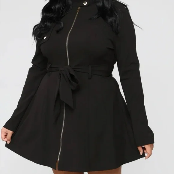 slim fit dress slacks TAVROVSKA Black Fit and Flare Dress – High Neck, 1950s Style for Event main image 0